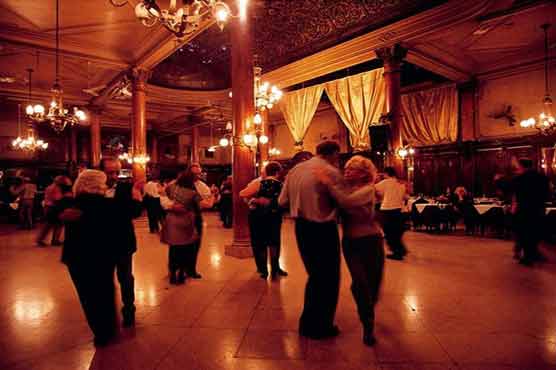 Tango fans dance in celebration of the Great National Milonga