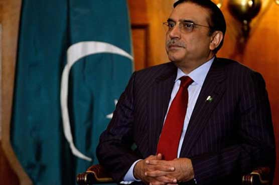President Zardari on board PIA flight to Karachi 