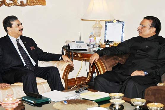 Gilani calls on Zardari after fiery speeches