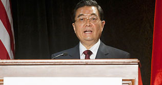  Hu says China not interested in arms race