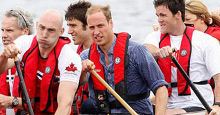 Prince William beats Kate in dragon boat race