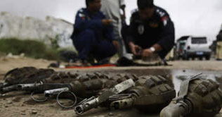 Karachi:87 hand grenades recovered from Super Highway