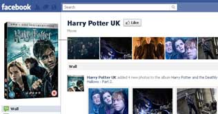 Potter gains 100,000 new fans per day on Facebook