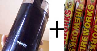 Boy injured after mixing firework in grinder