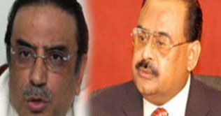 President Zardari phones Altaf