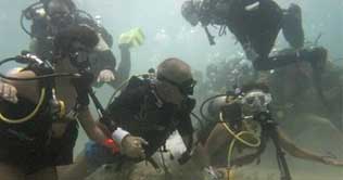 Couple weds underwater for a cause