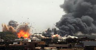 NATO warplanes blitzed a string of military targets in Tripoli 