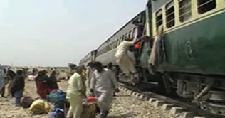 Railway track blown up in Dera Allah Yar 