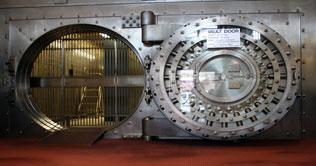 Toddler rescued from bank vault