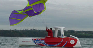 French woman to sail in a kite-like boat