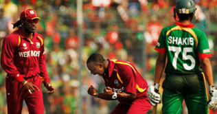 World Cup 2011: West Indies rout Bangladesh by 9 wickets