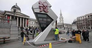 Countdown clock for 2012 Olympics stops 