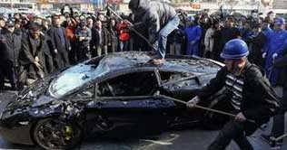 Disgruntled owner destroys supercar