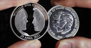 Kate and William Royal Wedding coin produced