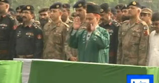 Funeral prayer for 14 soldiers offered