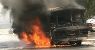 Many buses, cars burnt in Karachi