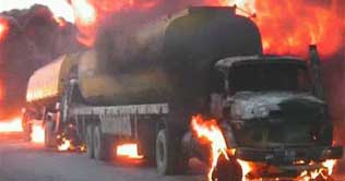 Attock: 4 policemen killed, 11 NATO containers torched  