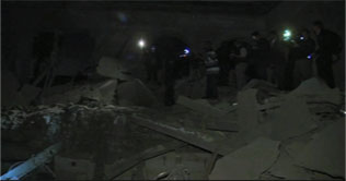 NATO missiles hit Gaddafis compound