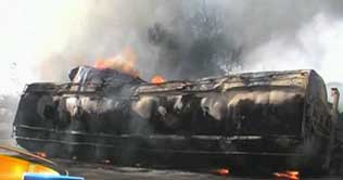 Pindi Gheb: Two NATO tankers set on fire
