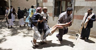 Mass protests against civil war in Yemen