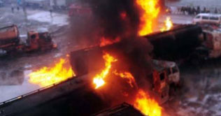 One killed, three injured in NATO tankers collision