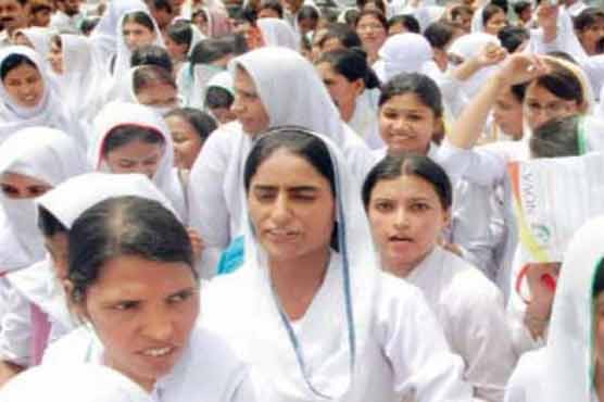 Multan: Nurses protest enters fourth day