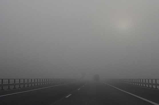 Thick fog disrupts traffic on M-2