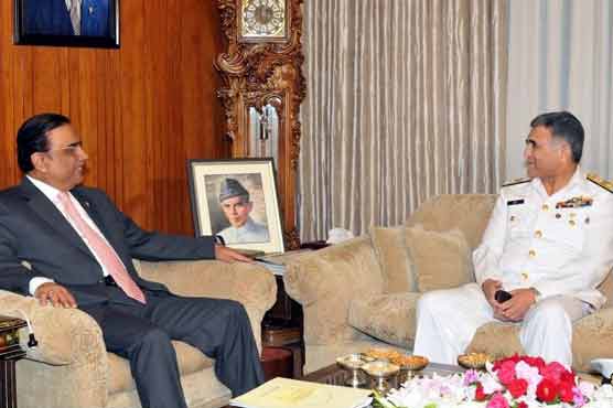 Newly-appointed Naval Chief meets Zardari