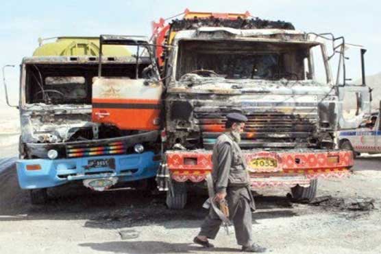 2 die as NATO oil tankers torched in Balochistan