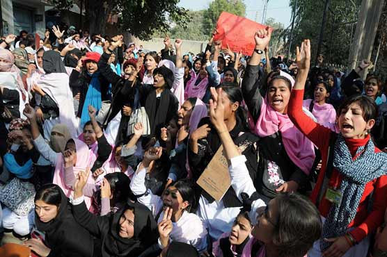 Students protest against Gujranwala board