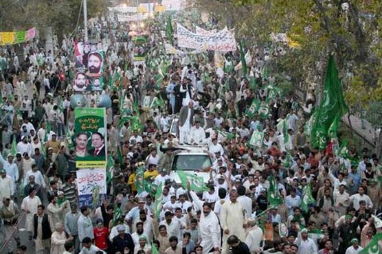 PML-N defying law, using official resources for rally