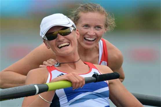  Red British mailboxes painted gold for Olympians