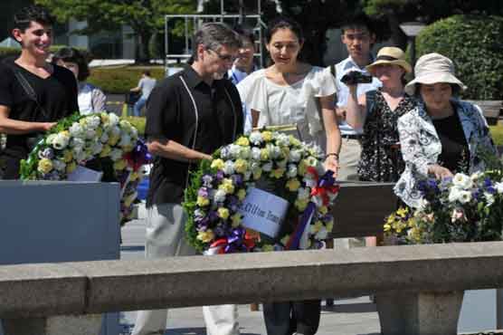 Trumans grandson visits Hiroshima