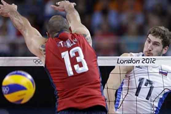 Russia ends US streak in men's volleyball
