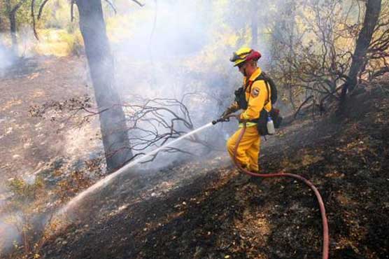Firefighter killed as wildfires rage in US West