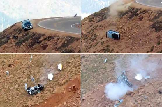 Race car driver plunges off Colorado mountain