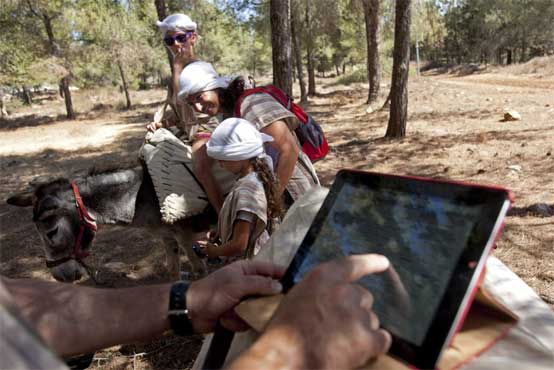 Free WiFi on the back of a donkey in Israel