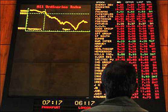 Asian markets lower after Wall Street decline