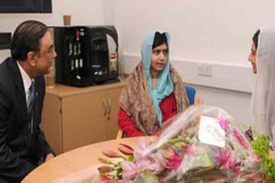 President Zardari, Asifa Bhutto visit Malala 