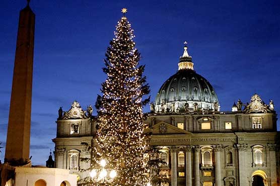 Christmas comes to Vatican with tree lighting