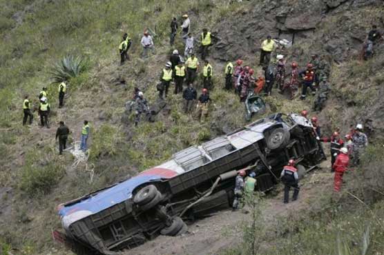 Thirteen dead, 37 hurt in Ecuador bus accident 