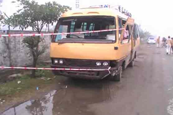 Sialkot road accident kills two students, 11 injured