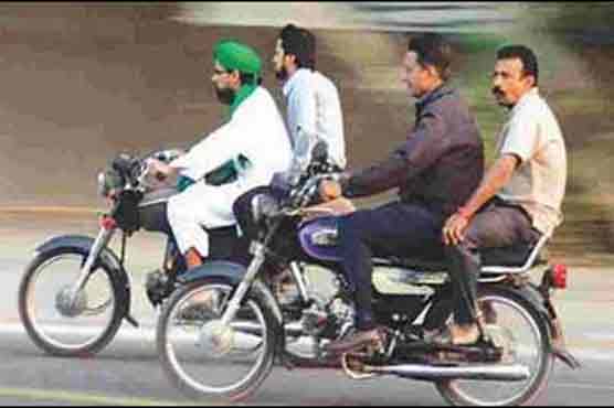 Pillion ridding banned in Karachi for three days
