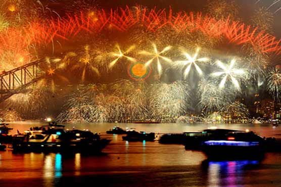 Thousands of sky lanterns released into evening sky