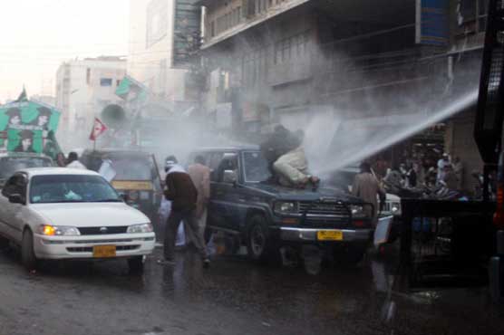 Police fire teargas, water canon on Pasban rally 