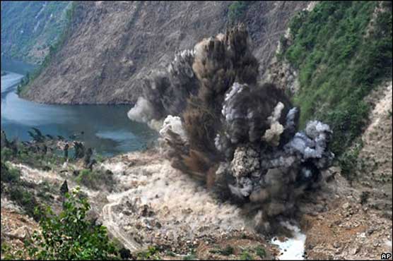 Attabad Lake spillway opened with a blast