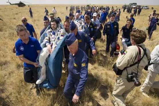 Soyuz spacecraft lands safely in Kazakhstan