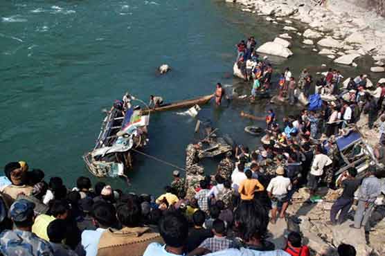 Nepal: 15 killed as speedy bus plunges into river