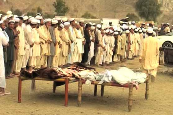 Funeral prayer of Khyber Agency blasts victims offered