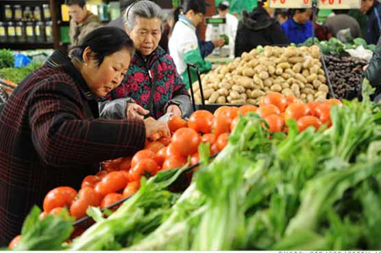China's inflation falls as food prices ease